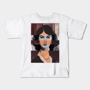 Modigliani Portrait of a Sitting Woman and Ava Gardner Kids T-Shirt